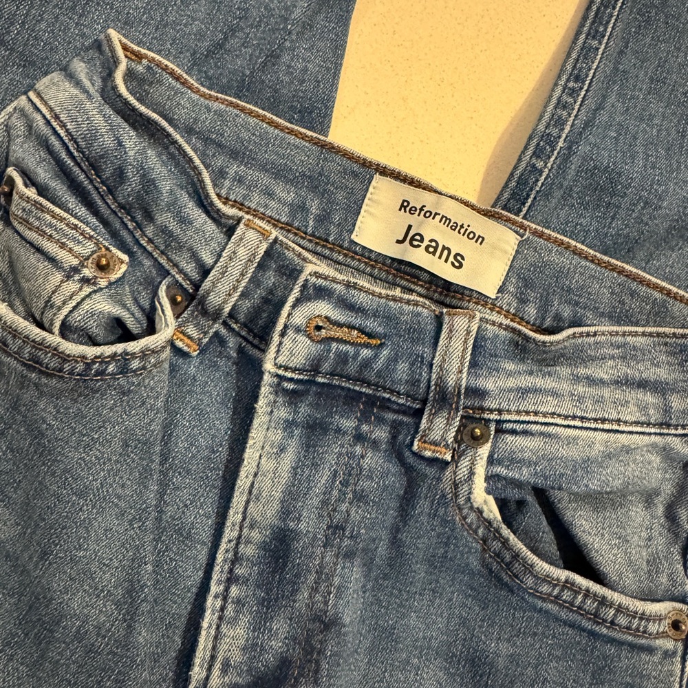 Reformation Cynthia High Rise Straight Jeans